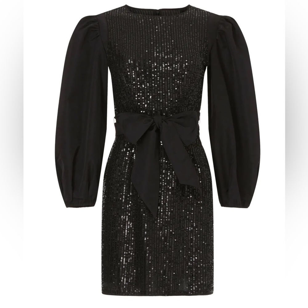 LDT Elegant Black Sequin Dress